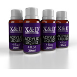 Kit 4 Acrylic Líquid Monomer Preparador Manicure 30ml Xed