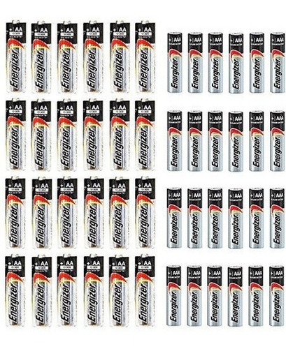 Combo 24x Aa 24x Aaa Energizer Max Alkaline E9/e92 Baterías