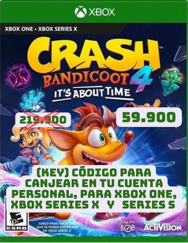 Crash Bandicoot 4 Xbox One, Series X Y Series S Código