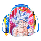 Lonchera Escolar Dragon Ball Super Goku Ultra Instinto Orig Color Azul