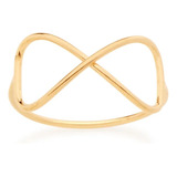 Anel Rommanel Infinito Folheado A Ouro 18k 512564