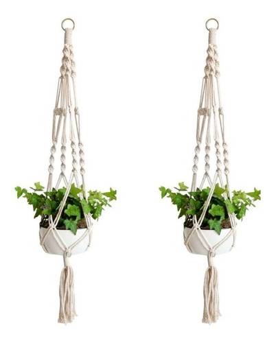 Set X2 - Colgante Para Plantas - Macetas / Macramé Boho