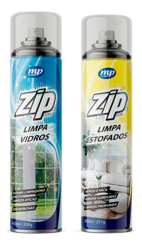 Limpa Vidros Zip Clean + Limpa Estofado Zip Clean Sofás