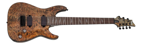 Guitarra Eléctrica Schecter Omen Elite-7 De Caoba Charcoal Con Diapasón De Palo De Rosa