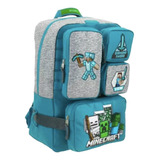 Mochila Escolar Grande Minecraft Chenson Primaria