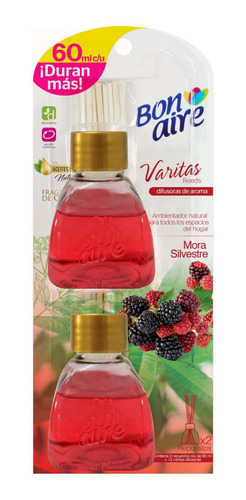 Ambientador Varitas Bonaire Mora Silvestre 60ml X2