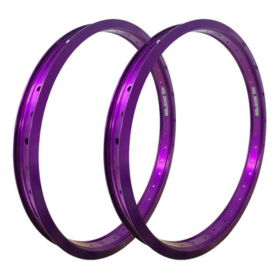 2 Aros Bicicleta Bmx R20x1.75 Aluminio Anodizado Reforzado Color Purple | Meses sin interés