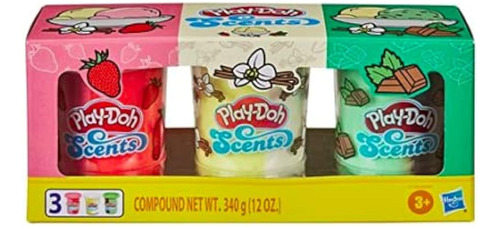 Aromas Play-doh | Helado | Fresa, Vainilla, Menta | Incluye 