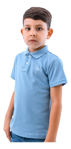 Camisa Infantil Polo Piquet Algodão Manga Curta Confortável