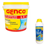 Kit Cloro Granulado 3 Em 1 Genco + Clarificante Suall 1l