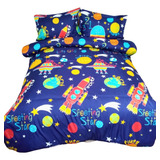 Cubrelecho Infantil - Cama Sencilla + Cortinas 