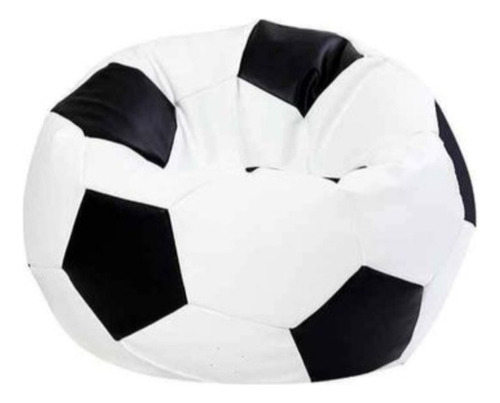 Sillón Puff Lunics Balón Soccer Grande Negro