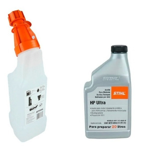 Aceite Stihl Ultra 2 Tiempos/ Botella Mezcla Dosificador 1l.