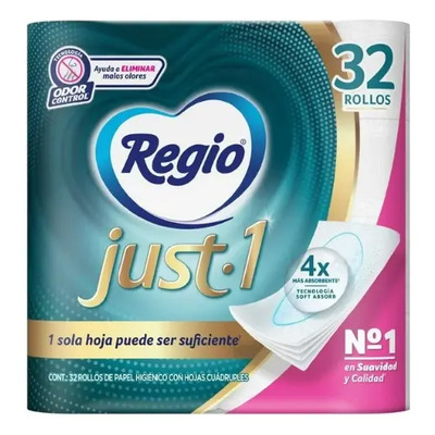 Papel Higienico Regio Just.1 (32 Rollos ) | Envío gratis