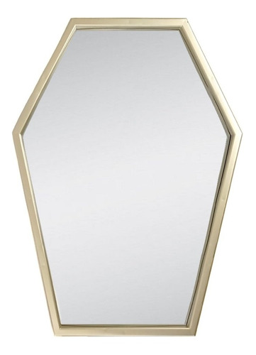 Espejo Hexagonal Marco Dorado 58x43cm