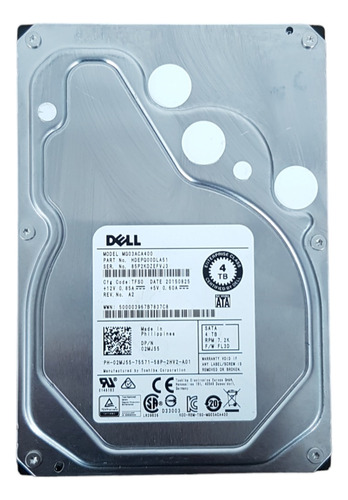 Hd Dell 4tb 7.2rpm Sata - Servidor