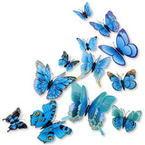 Pegatinas De Mariposas 3d (azul)