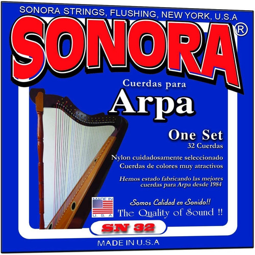 Cuerdas Arpa Sonora Sn32