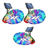 Pack 3 Manguera Led Solar Navideña 100 Led 10m Luces