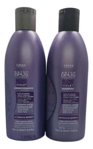 Kit Shampoo E Condicionador Salon Opus Blond Violet 250ml Ca