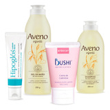 Kit Crema Hipoglós + Limpieza Aveno Bebés + Crema Bushi 