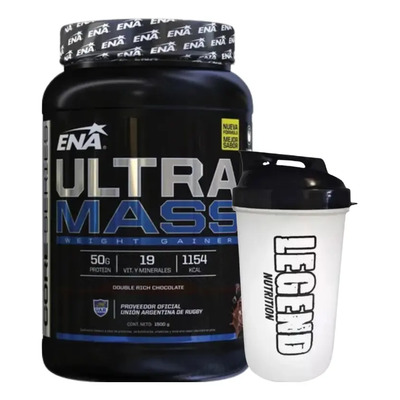 Suplemento Ganador De Peso Ultramass 1.5 Kg Ena Sport Sabor Chocolate + Vaso Legend