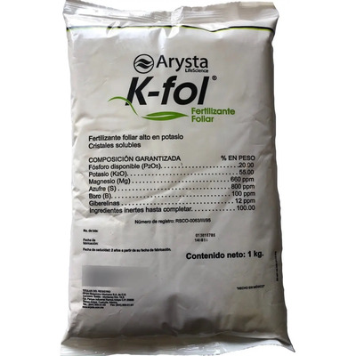 K Fol 1 Kg Fertilizante Foliar Alto En Potasio Arysta Upl | Meses sin interés