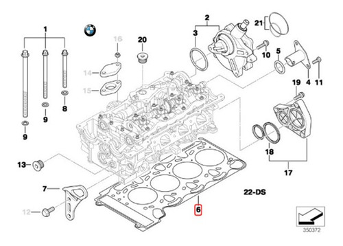 Empaquetadura De Culata Bmw E83 X3 2.0i Foto 2