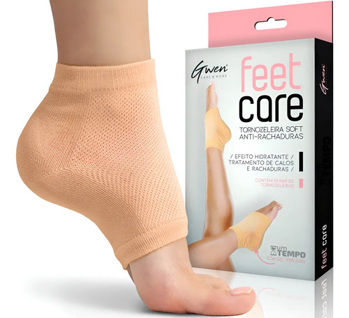Meia Silicone Calcanhar Gel Para Dor Pé Rachado Calo Esporão
