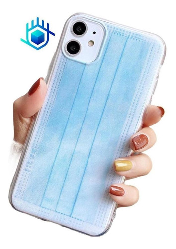 Funda Para iPhone Cubrebocas Divertida Mujer Hombre Case 3d