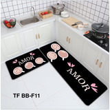 Alfombra Para Cocina Piso Antideslizantes Juego 2 Pcs