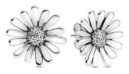 Aros Margarita Primaveral En Plata 925 Silver Heart