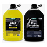 Kit Lavagem Lava Autos Shampoo 5l + Pneu Pretinho 5l Vintex