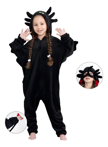 Pijama Mameluco Para Niño Kigurumi Dragon Chimuelo Cosplay  | Meses sin interés