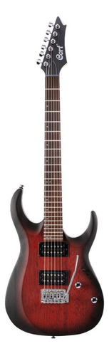 Guitarra Elétrica Cort X Series X100 De  Meranti Black Cherry Burst Poro Aberto Com Diapasão De Jatobá