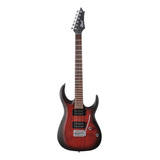 Guitarra Elétrica Cort X Series X100 De  Meranti Black Cherry Burst Poro Aberto Com Diapasão De Jatobá