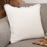 Inspired Ivory - Funda De Almohada De Lino De 20 X 20 Pulgad