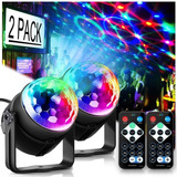 2pack Colorido Globo Rgb Led Iluminación Láser Dj Festa Bal