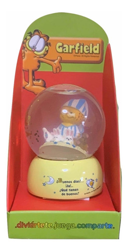Garfield Mini Esfera De Cristal Con Agua