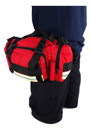 Riñonera Morral Táctica Diseño Emergencias Roja Bomberomanía