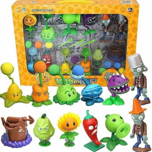 A Juego De Juguetes De Zombis Auténtico De Plants Vs