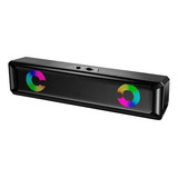 Caixa De Som Soundbar Rgb Led Usb Multimídia Kp Notebook