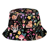 Mushroom Floral Unisex Bucket Hat Verano Pescador Playa Somb