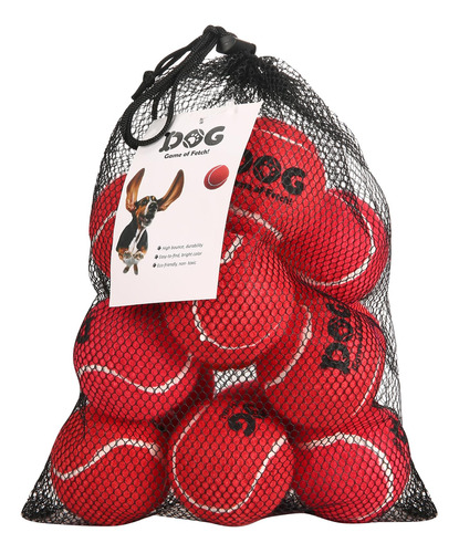 Set 12 Pelotas De Tenis Roja Para Perros Pequeños Y Mediano