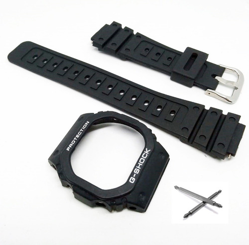 Capa Bezel + Pulseira G-shock Dw-5600 Dw-5200 Prata + Pinos