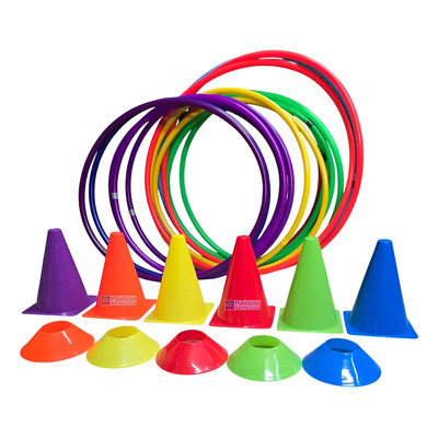 Kit Deportivo 16 Aros + 16 Conos Colores + 16 Platos Colores | Envío gratis