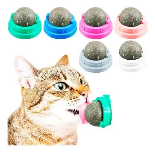 Hierba Bola Gatera Snack Catnip Para Gatos Bola Cat Adhesiva