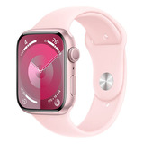 Apple Watch Series 9 45mm Pink Aluminum Pink Sport Band S/m