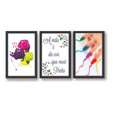 Quadros Decorativos Salão Beleza Manicure Pedicure