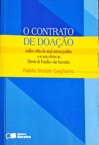 Livro O Contrato De Doação